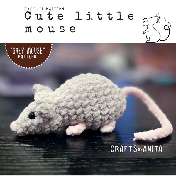 mouse crochet pattern | amigurumi crochet pattern | crochet plushies | crochet animals | baby mouse amigurumi | stuffed animals | low sew