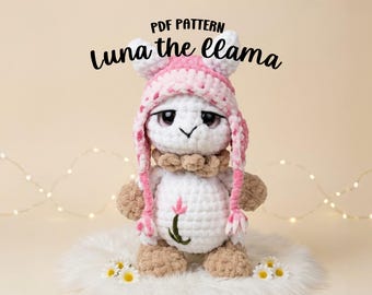 Luna the llama crochet pattern | Amigurumi | PDF pattern