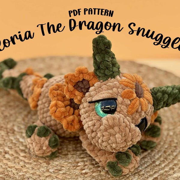 Patrón de crochet/amigurumi Floria, el dragón floreciente (descarga en PDF)
