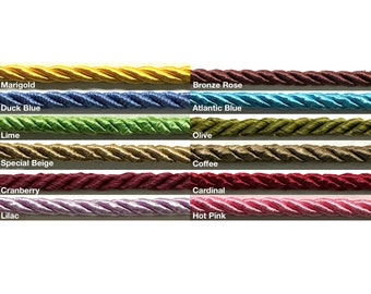 Twist Cord Rope Trimming 3/16" - 9 Continuous Yards!