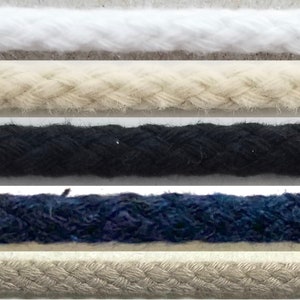 Drawstring Cotton Cord Trimming- 13 Continuous Yards- Many Colors!