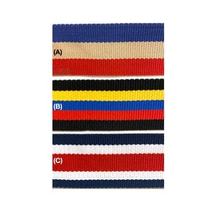 Striped Polyester Cotton Webbing 2&quot; - 5 Continuous Yards! Many Colors!