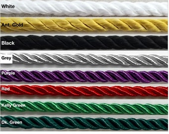 Twist Cord Rope Trimming 3/16" - 9 Continuous Yards - MADE IN USA!