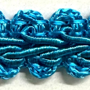 Chinese French Braid Gimp Trimming 1/2 4 Continuous Yards Many Colors Turquoise