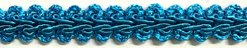 Chinese French Braid Gimp Trimming 1/2 4 Continuous Yards Many Colors Turquoise