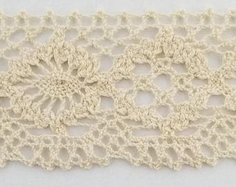 Cotton Cluny Lace Trimming 1-7/8" - 5 Continuous Yards!