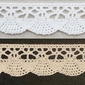 Pizzo di cotone Cluny da 5/8" - 9 iarde continue - PRODOTTO NEGLI USA!