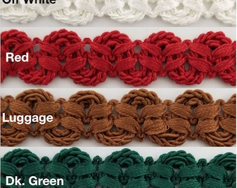 Double Scalloped Braid Gimp Trim 3/4" - 6 Continuous Yards - MANY COLORS!