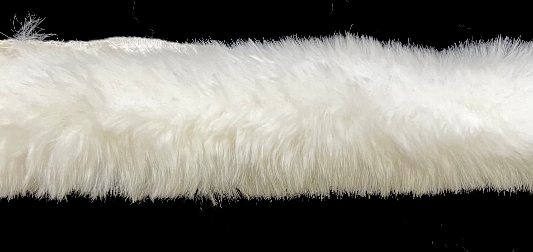 2.5 Furry Fabric Ribbon: White (10 Yards) [RN588527] 
