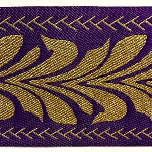 Ribete jacquard metálico de 3&quot; - ¡4 yardas continuas!