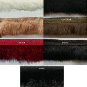 Rifinitura in pelliccia di coniglio - 4 metri continui - Molti colori disponibili!