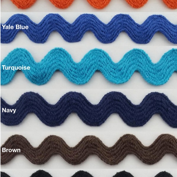 Cotton Ric Rac Zig Zag Trim 5/8" - 18 Yards - Many Colors Available!