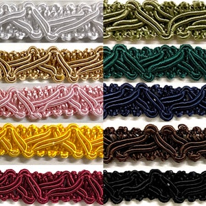 Designer Braid Gimp Trim 3/8&quot; - 9 Continuous Yards - Many Colors! MADE IN USA