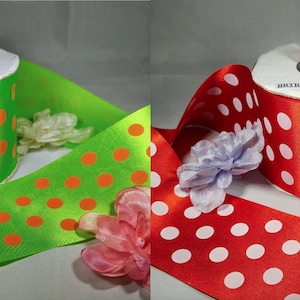 Polka Dot Craft Ribbon 2.5&quot; - 23 Yard Spool - Many Colors Available!