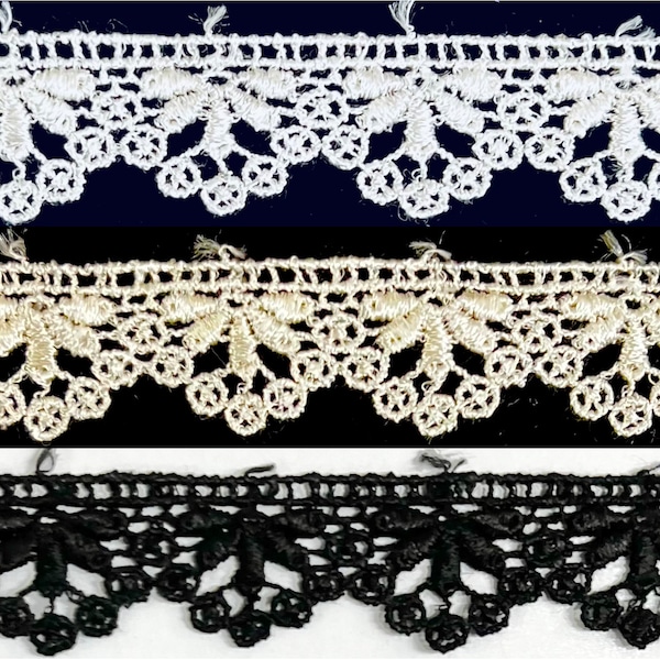 Floral Venice Venise Lace Trim 1" - 7 Continuous Yards!