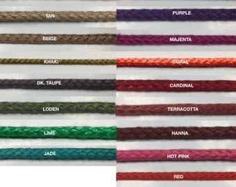 Mercerized Drawstring Cotton Cord Parage- 12 yards continus- Beaucoup de couleurs!