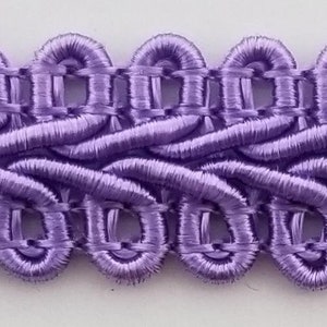 Chinese French Braid Gimp Trimming 1/2 6 Continuous Yards Many Colors Lilac