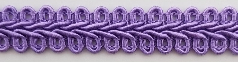 Chinese French Braid Gimp Trimming 1/2 6 Continuous Yards Many Colors Lilac