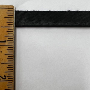 AHANDAKER 20 Yards Piping Tri With Welting Cord, Black Axi Piping Bias Tape Lip Cord Tri