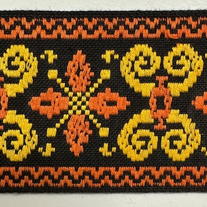 Ribete de cinta tejida jacquard de 2-1/4&quot; - ¡4 yardas continuas!