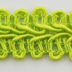 Chinese French Braid Gimp Trimming 1/2 6 Continuous Yards Many Colors Lime