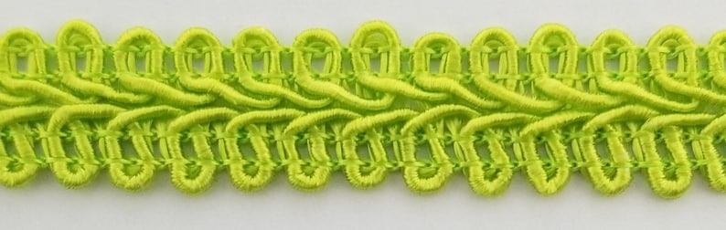 Chinese French Braid Gimp Trimming 1/2 6 Continuous Yards Many Colors Lime