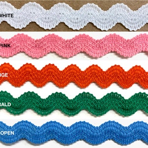 Stretch Elastic Novelty Ric Rac Zig Zag Trim 3/8&quot; - 9 Continuous Yards!