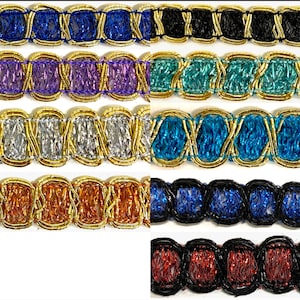 Metallic Braid Gimp Trimming 1/2" - 9 Continuous Yards - Many Colors!