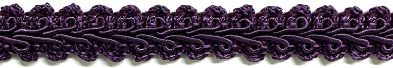 Chinese French Braid Gimp Trimming 1/2 4 Continuous Yards Many Colors Dark Purple