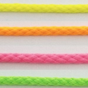 Neon Polyester Braided Bolo Cord Trim 1/8&quot; - 18 Continuous Yards - Color Options