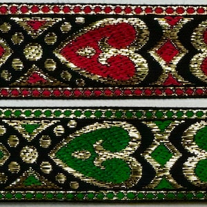 Cinta metálica tejida jacquard de 1,5&quot; - ¡5 yardas continuas!