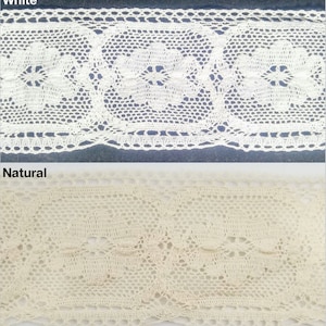 Cotton Cluny Lace Trimming 2-3/4&quot; - 5 Continuous Yards - MADE IN USA!