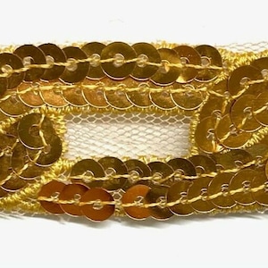 Sequin Trimming Looped as a Chain 1-1/4&quot; - 5 Continuous Yards!