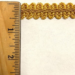 Chinese French Braid Gimp Trimming 1/2 4 Continuous Yards Many Colors Mustard