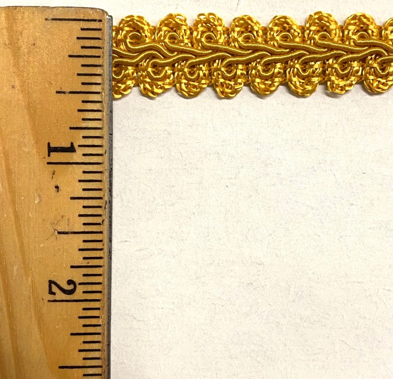 Chinese French Braid Gimp Trimming 1/2 4 Continuous Yards Many Colors Mustard