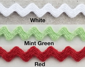 Rick Rack in 19 COLORS 1 Inch Polyester Sewing Trim by the Yard Wavy ...