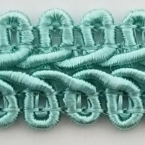 Chinese French Braid Gimp Trimming 1/2 6 Continuous Yards Many Colors Aqua