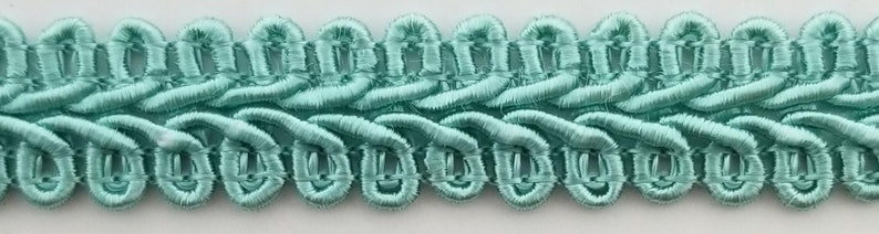 Chinese French Braid Gimp Trimming 1/2 6 Continuous Yards Many Colors Aqua