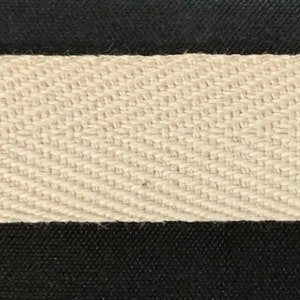 Baumwollköperband 3/4 &quot;- 36 Yards - Farbe: Natur - Hergestellt in den USA!