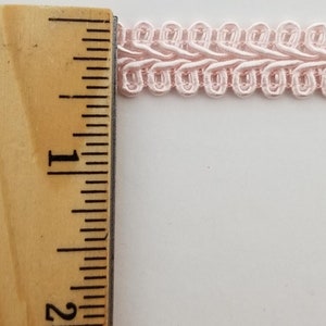 Chinese French Braid Gimp Trimming 1/2 6 Continuous Yards Many Colors Light Pink