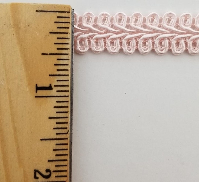 Chinese French Braid Gimp Trimming 1/2 6 Continuous Yards Many Colors Light Pink