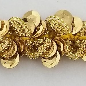 Stretch Metallic Sequins Trimming 1/2" - 6 Continuous Yards!