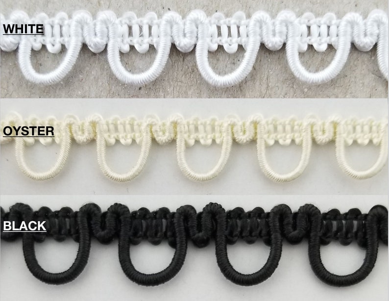 Bridal BUTTON LOOP Elastic Braid Trimming - 12 Yards - Many Colors! - Etsy