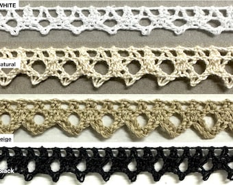 Cluny Lace Trimming 1/2" - 10 Continuous Yards - Many Colors Available!
