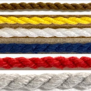 Piccolo cotone Nautica Twist Cord Rope Trimming - 12 Continuous Yards - MADE IN USA!