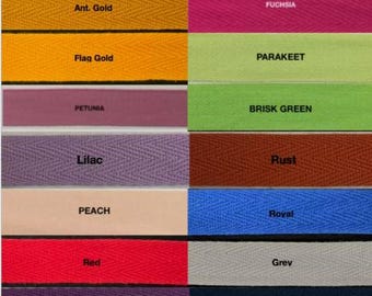 Cotton Twill Tape 3/4" - 36 Yards - Many Colors Available! - Made in USA