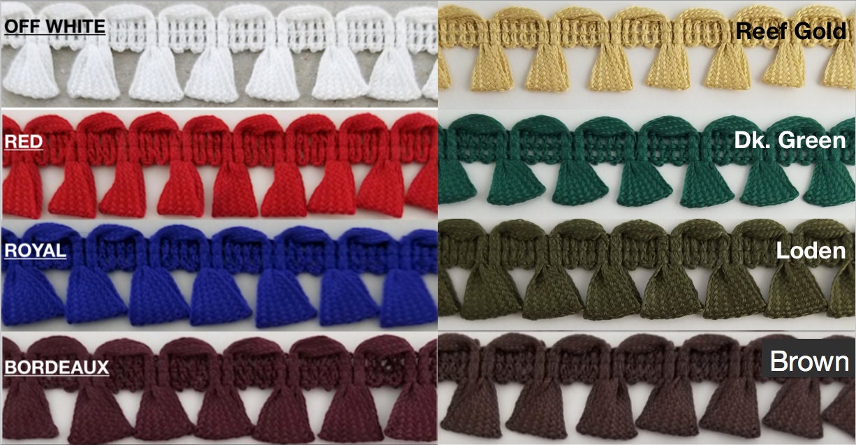 Looped Tassel Fringe Trim - 9 Continuous yards - MADE IN USA!