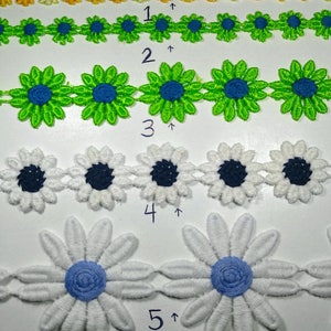 Venice Lace Daisy Trim - Available in Many Sizes and Colors
