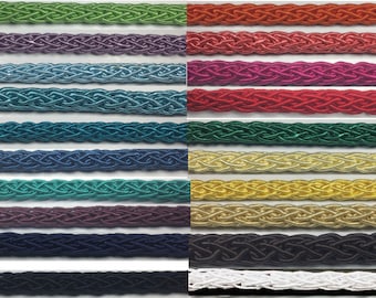 Braided Tubular Drawstring Cord 1/4&quot; - 10 Continuous Yards-Many Colors Available!