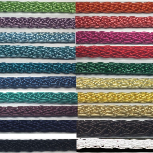 Braided Tubular Drawstring Cord 1/4" - 10 Continuous Yards-Many Colors Available!